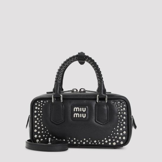 26FW 미우미우 아르카디 로고 토트백 5BB142VOB1 2ZSQ F0002 NERO
