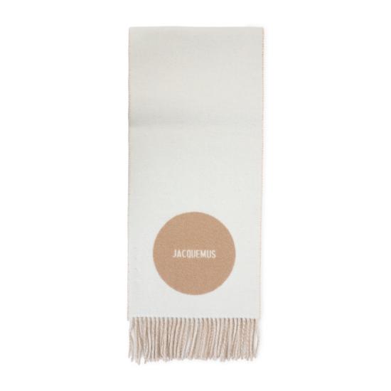 26FW 자크뮈스 롱드 카레 울 머플러 ACU00579AOT4044 015 MULTI BEIGE - JACQUEMUS