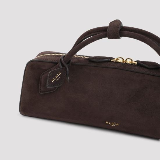 26FW 알라이아 르 테켈 스웨이드 고트스킨 클러치 AA1S06026CA328 U15 BRUN FUME - ALAIA