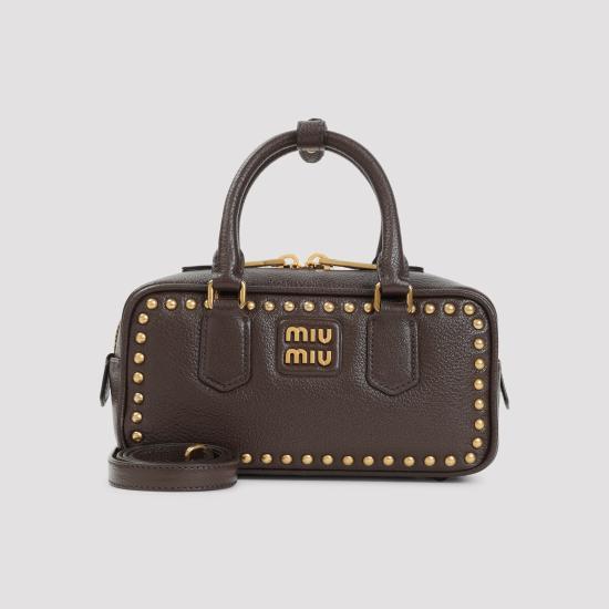 26FW 미우미우 아르카디 로고 토트백 5BB142VOBO 2ZSQ F0343 MOGANO - MIU MIU