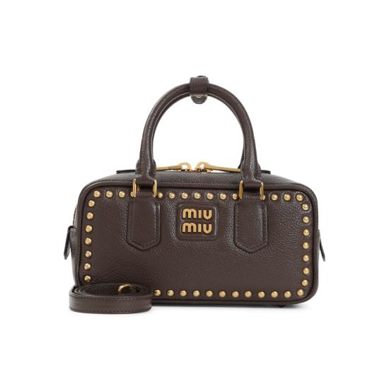 26FW 미우미우 아르카디 로고 토트백 5BB142VOBO 2ZSQ F0343 MOGANO - MIU MIU