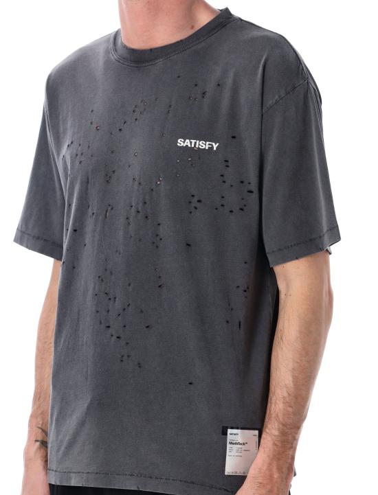 26FW 새티스파이 모스테크 티셔츠 11006 00A02 AGED BLACK - SATISFY