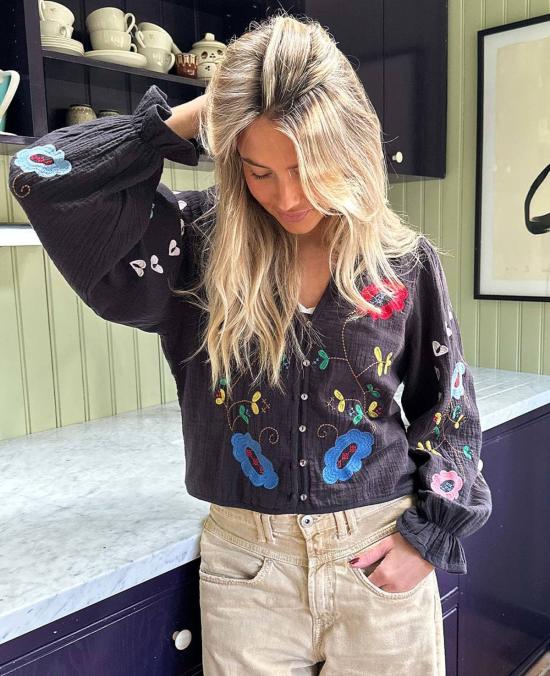  Sissel 블라우스 시셀 프란 탑 거의 블랙 - OTHER BRANDS