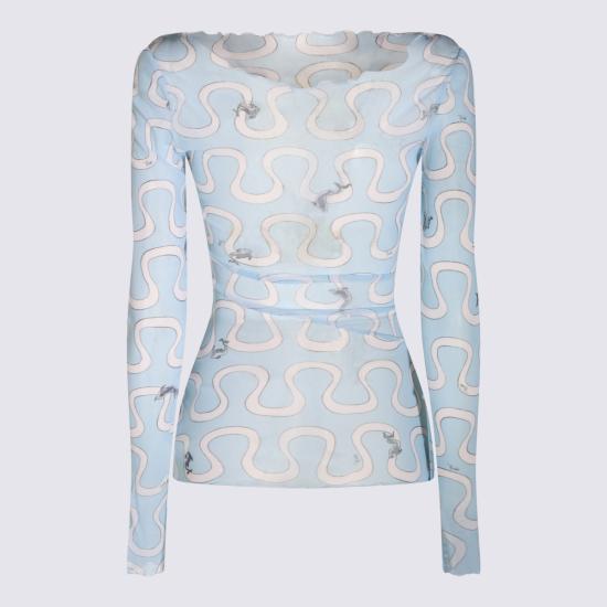 26FW 에밀리오푸치 반팔 티셔츠 6UJM45 6U829032 LIGHT BLUE - EMILIO PUCCI