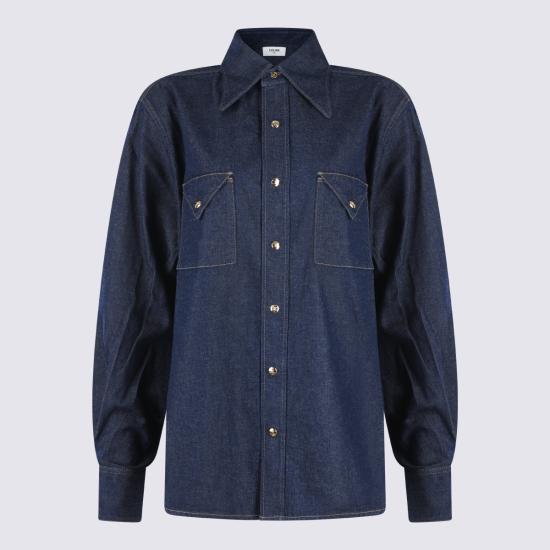 26FW 셀린느 데님 데님 셔츠 RC0AD2N67 GGG3 DARK RINSED - CELINE
