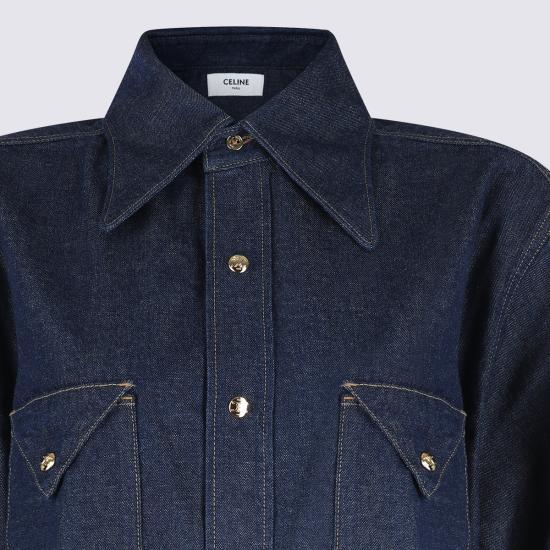 26FW 셀린느 데님 데님 셔츠 RC0AD2N67 GGG3 DARK RINSED - CELINE