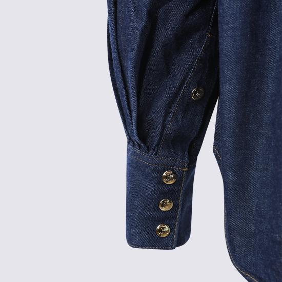 26FW 셀린느 데님 데님 셔츠 RC0AD2N67 GGG3 DARK RINSED - CELINE