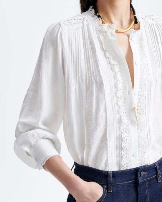  바네사브루노 블라우스 6HVA37V09899 001 WHITE - VANESSA BRUNO