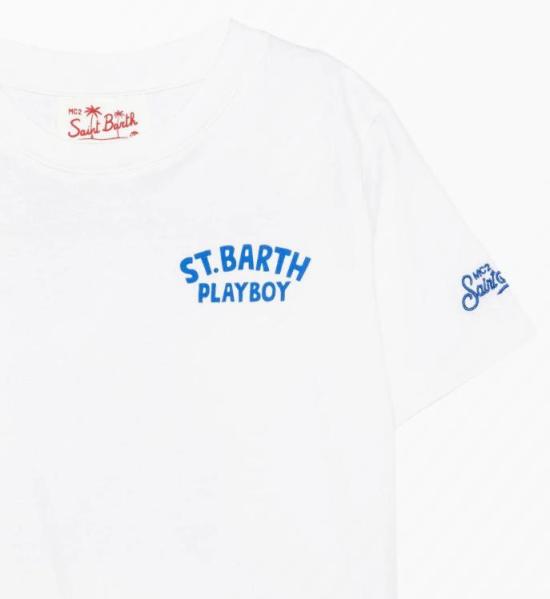 26SS [키즈] 세인트바쓰 티셔츠 PORTLANDJR 00319L DOG PLAY 01N - MC2 SAINT BARTH