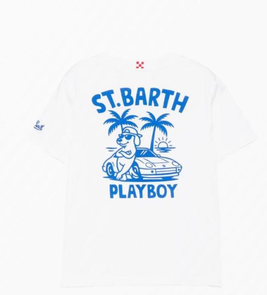 26SS [키즈] 세인트바쓰 티셔츠 PORTLANDJR 00319L DOG PLAY 01N - MC2 SAINT BARTH
