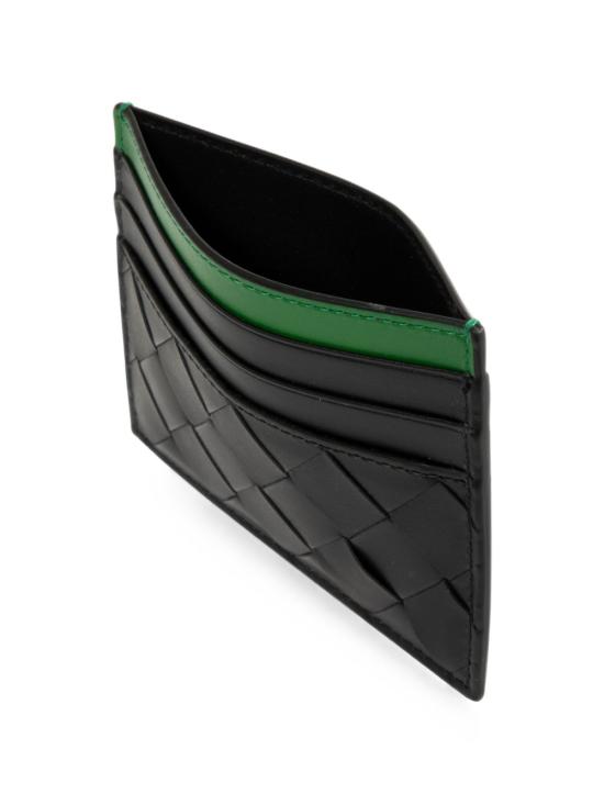 26FW 보테가베네타 인트레치아토 카드 지갑 795612V6UF1 1278 BLACK SHAMROCK - BOTTEGA VENETA