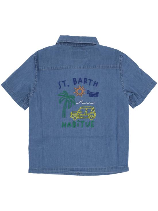 26SS [키즈] 세인트바쓰 셔츠 SIFNOSJR 00862L CHAMBRAY SB CAR DENIM L EMB - MC2 SAINT BARTH