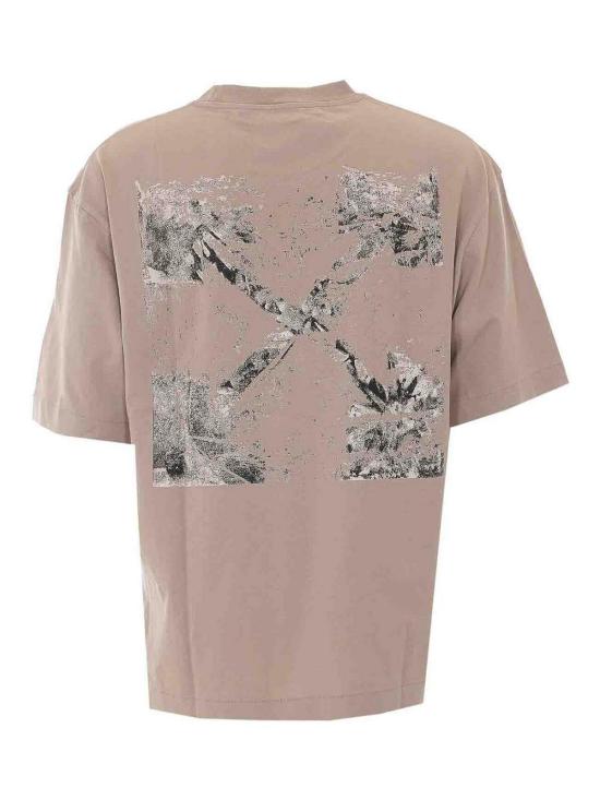 26FW 오프화이트 반팔 티셔츠 OMAA120F26JER00D031 BEIGE - OFF WHITE
