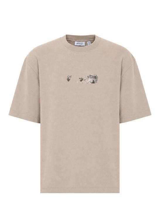 26FW 오프화이트 반팔 티셔츠 OMAA120F26JER00D031 BEIGE