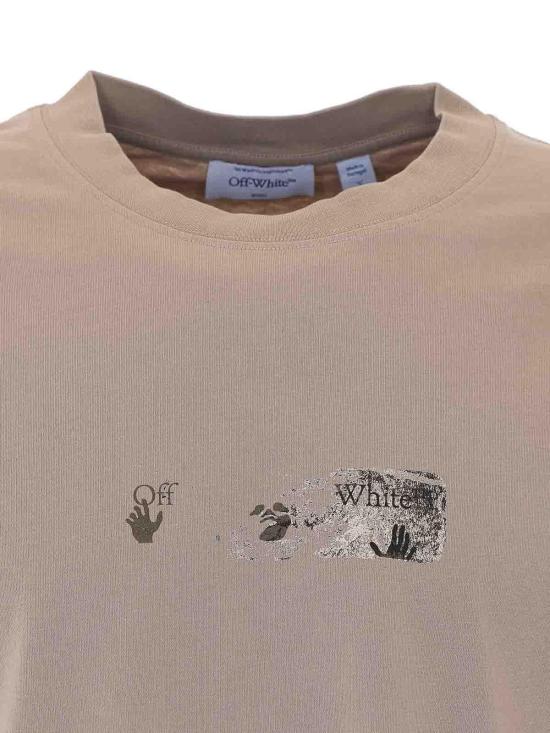 26FW 오프화이트 반팔 티셔츠 OMAA120F26JER00D031 BEIGE - OFF WHITE
