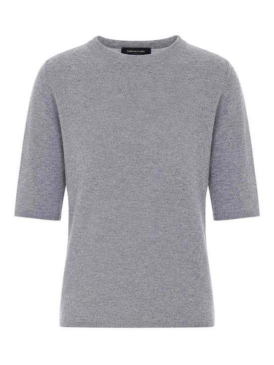 26FW 파비아나 필리피 반팔 티셔츠 MAD216F092D7228132 GREY