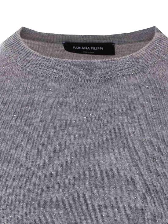 26FW 파비아나 필리피 반팔 티셔츠 MAD216F092D7228132 GREY - FABIANA FILIPPI