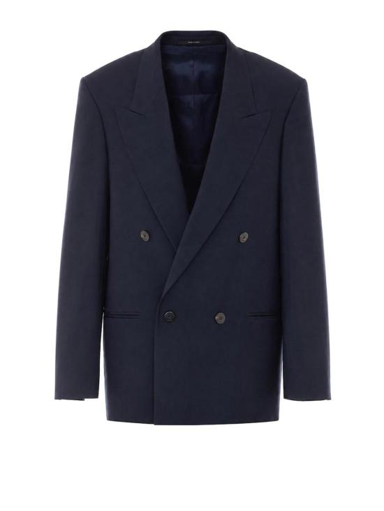 26SS 구찌 라이트 울 더블 브레스트 재킷 A0068ZZAVMD4294 BLUE