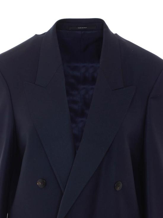 26SS 구찌 라이트 울 더블 브레스트 재킷 A0068ZZAVMD4294 BLUE - GUCCI