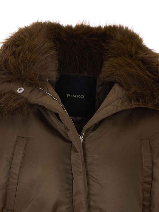 26FW 핑코 봄버 자켓 107671A2OIL67 BROWN - PINKO