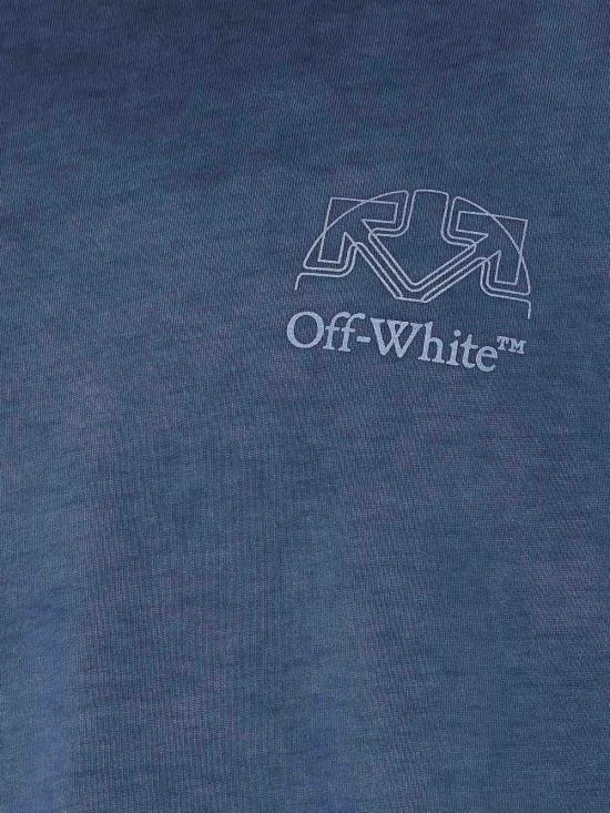 26FW 오프화이트 반팔 티셔츠 OMAA120F26JER01F411 BLUE - OFF WHITE