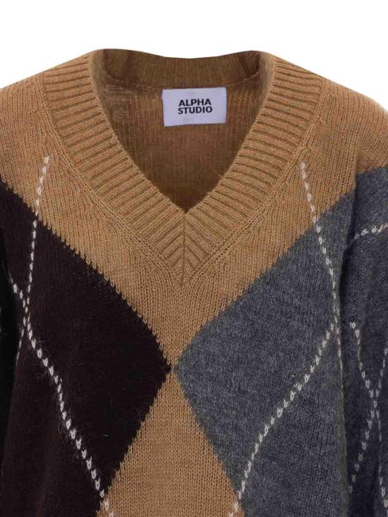26FW 알파스튜디오 탑 8551A2361 BROWN - ALPHA STUDIO
