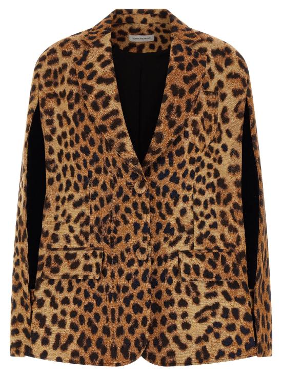 26FW 페데리카 보니파치 수트 세트 KA053BEIGELEOPARD