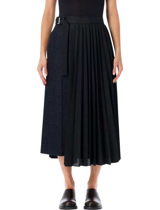 26FW 사카이 미디 스커트 2608766 202 NAVY X BLACK