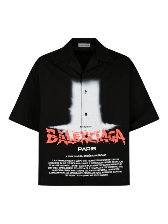 26FW 발렌시아가 반팔 셔츠 A001ZP TULA91000 BLACK - BALENCIAGA