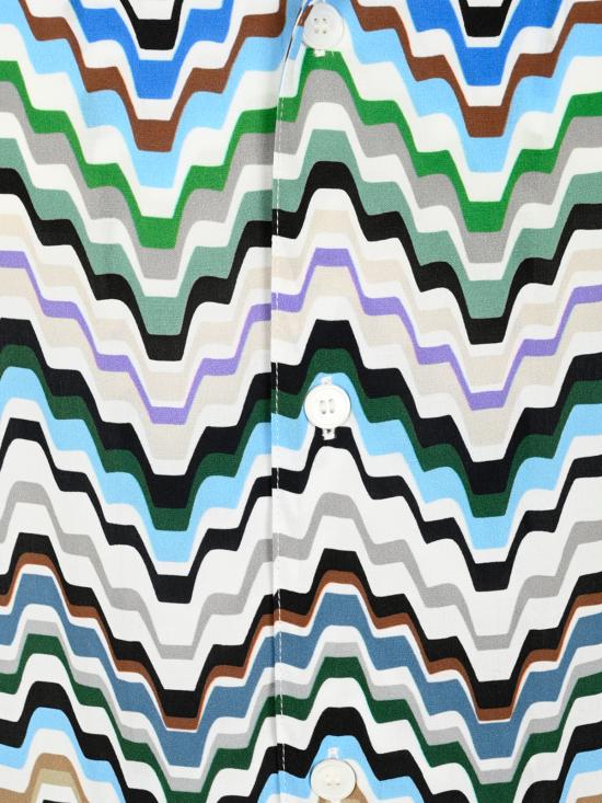26FW 미소니 반팔 셔츠 BS26WJ00 BW012ISMSP8 MULTICOLOR BLUE GREEN GREY - MISSONI