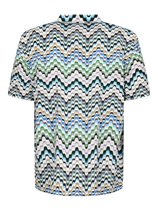 26FW 미소니 반팔 셔츠 BS26WJ00 BW012ISMSP8 MULTICOLOR BLUE GREEN GREY - MISSONI