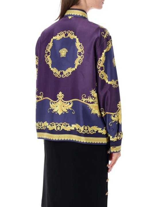26FW 베르사체 반팔 티셔츠 10242211A19254 5UL30 BLUE MULTI - VERSACE
