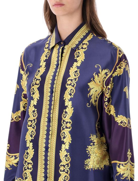 26FW 베르사체 반팔 티셔츠 10242211A19254 5UL30 BLUE MULTI - VERSACE