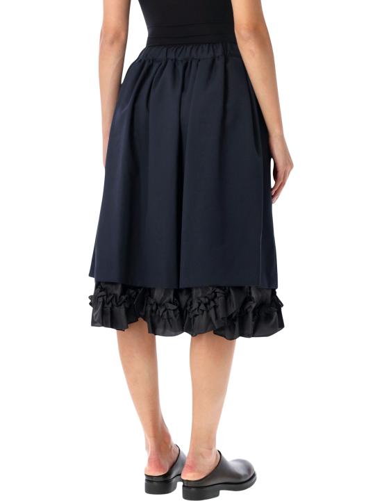 26FW 꼼데가르송 미디 스커트 NRS002 1 NAVY X BLACK - COMME DES GARCONS