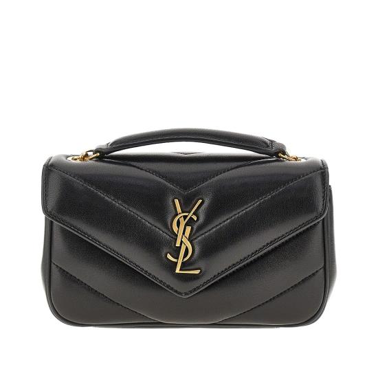 26FW 생로랑 루루 미니 램스킨 821749AAEAX Black