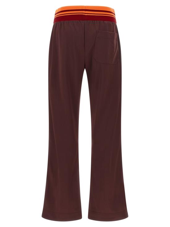 26FW 드리스 반 노튼 트레이닝/조거 팬츠 후치사 테이프 팬츠 브라운 - DRIES VAN NOTEN