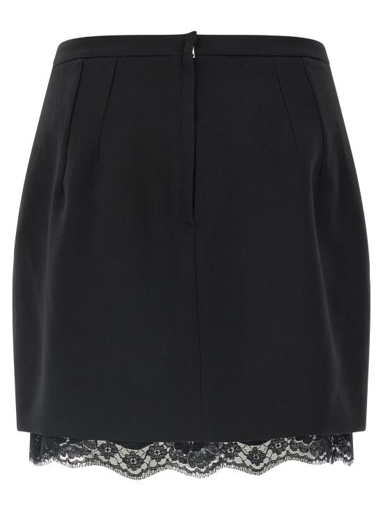 26FW 돌체앤가바나 스커트 더블 크레이프 울 , 블랙 - DOLCE & GABBANA