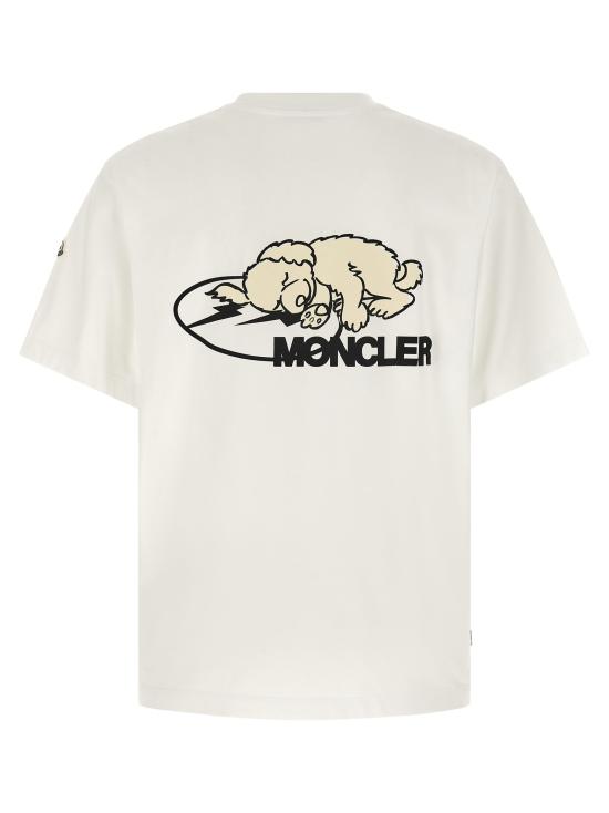 26FW 몽클레어 반팔 티셔츠 몽클레르 X 프래그먼트 티셔츠 화이트 - MONCLER