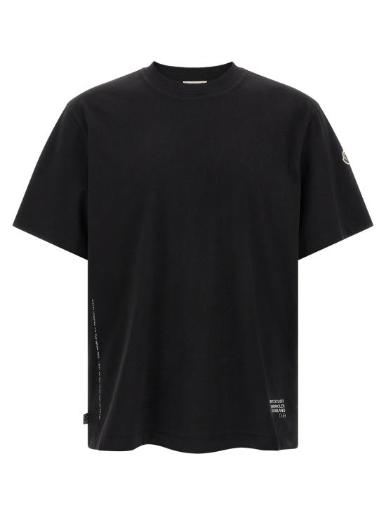 26FW 몽클레어 반팔 티셔츠 몽클레르 X 프래그먼트 티셔츠 블랙