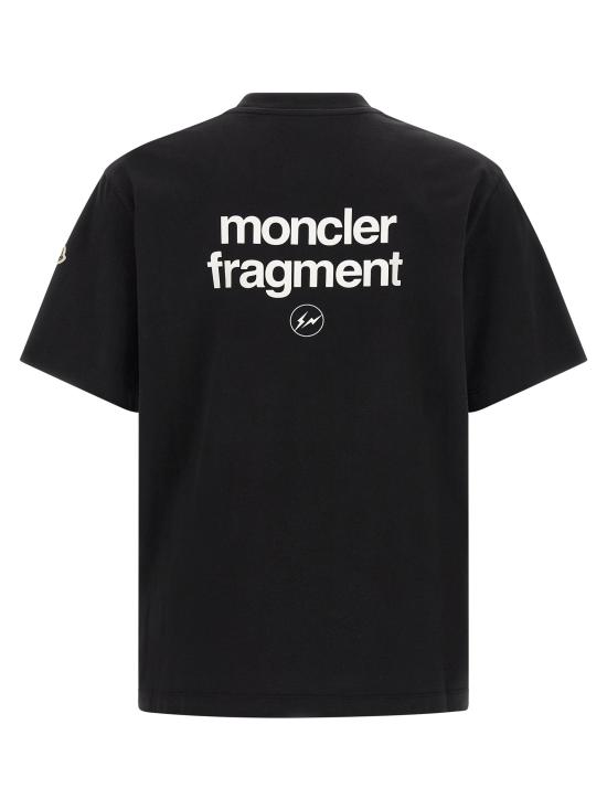 26FW 몽클레어 반팔 티셔츠 몽클레르 X 프래그먼트 티셔츠 블랙 - MONCLER