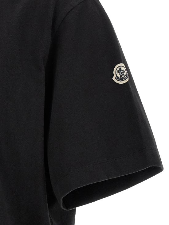26FW 몽클레어 반팔 티셔츠 몽클레르 X 프래그먼트 티셔츠 블랙 - MONCLER