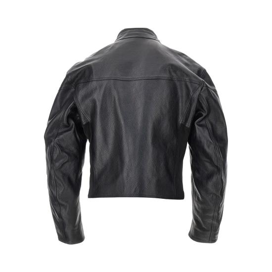 26FW 구찌 웹 디테일 레더 바이커 자켓 874158XNBDW Black - GUCCI