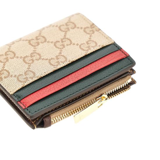 26FW 구찌 WEB GG 캔버스 지갑 WEB GG 캔버스 지갑 A00729FAGI8 Brown - GUCCI