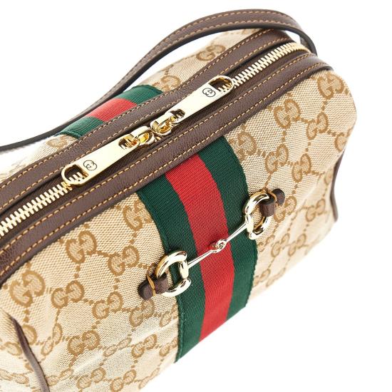26FW 구찌 구찌 홀스빗 웹 스몰 카메라백 A008PZFAFV9 Brown - GUCCI