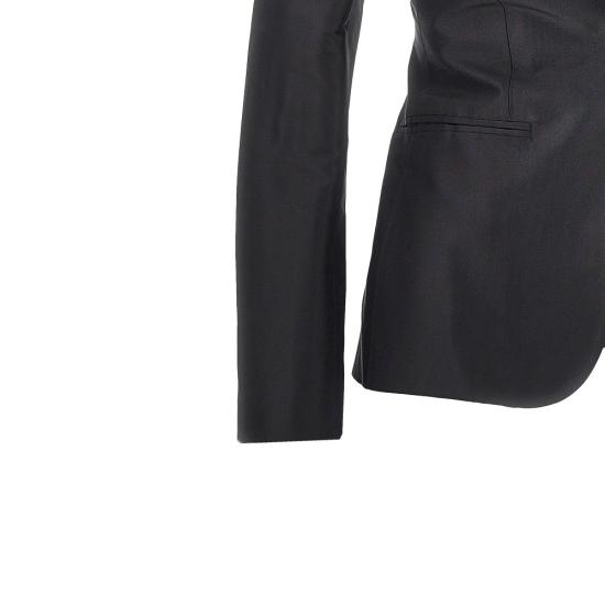26FW 구찌 파인 실크 파이유 재킷 870960ZAU9E Black - GUCCI