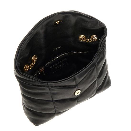 26FW 생로랑 토이 푸퍼 램스킨 숄더백 7593371EL07 Black - SAINT LAURENT