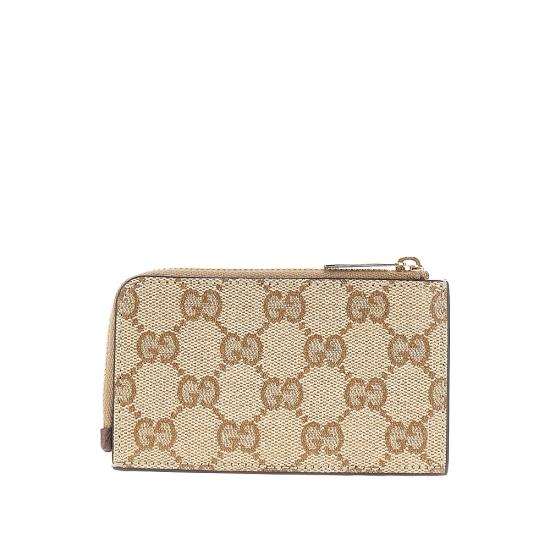 26FW 구찌 멀티컬러 슬롯 카드 케이스 멀티컬러 슬롯 카드 케이스 A00726FAGI8 Brown - GUCCI