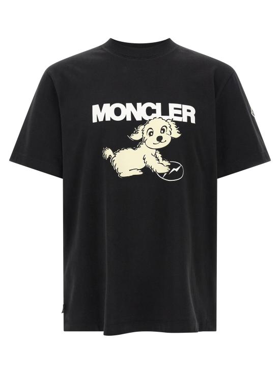 26FW 몽클레어 반팔 티셔츠 몽클레르 X 프래그먼트 티셔츠 블랙