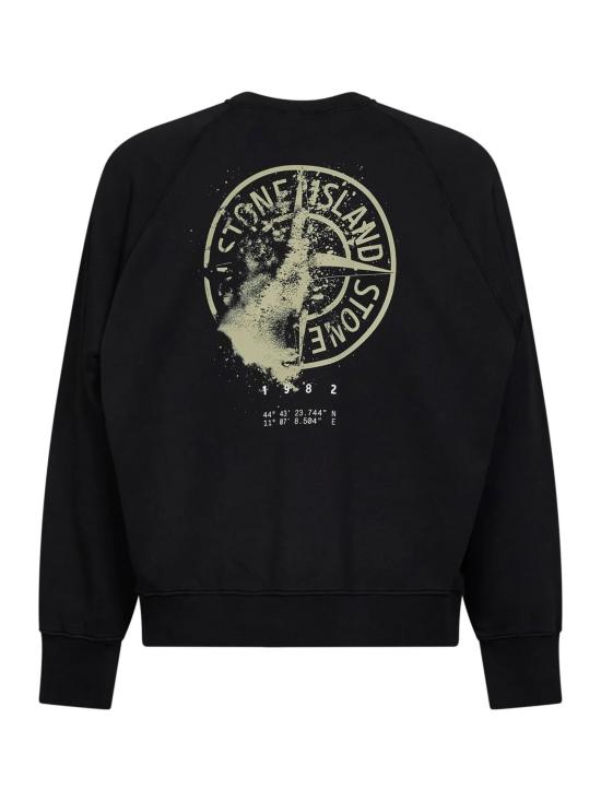 26FW 스톤 아일랜드 오가닉 코튼 플리스 오버사이즈핏 크루넥 스웨트셔츠 L2S156100008S0466 V0029 BLACK - STONE ISLAND