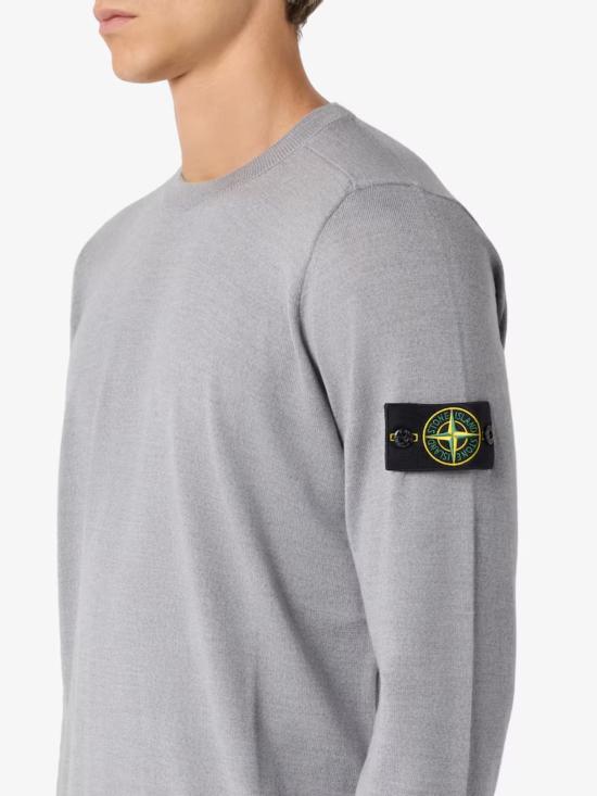 26FW 스톤 아일랜드 라이트 RWS 퓨어 울 크루넥 스웨터 L2S155100071S00C4 V0M49 GREY - STONE ISLAND